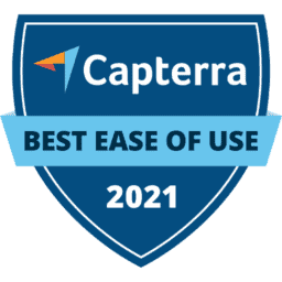 Certificado Capterra de Melhor Valor 2021 para solu&ccedil;&otilde;es de software.